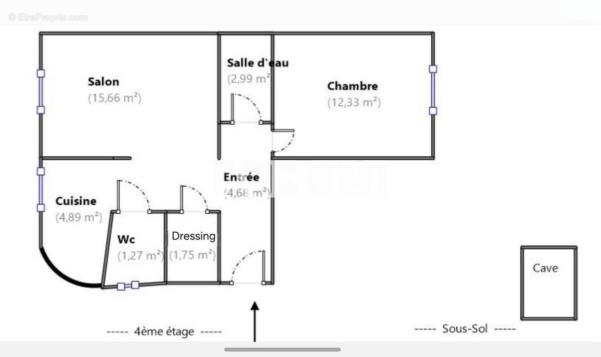 Plan - Appartement à PARIS-18E