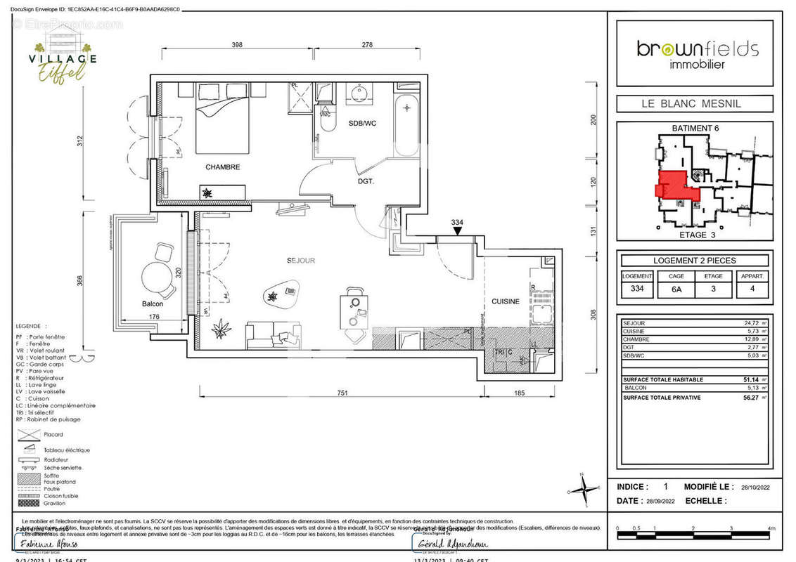 Appartement à LE BLANC-MESNIL