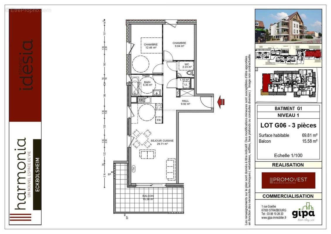 Appartement à ECKBOLSHEIM