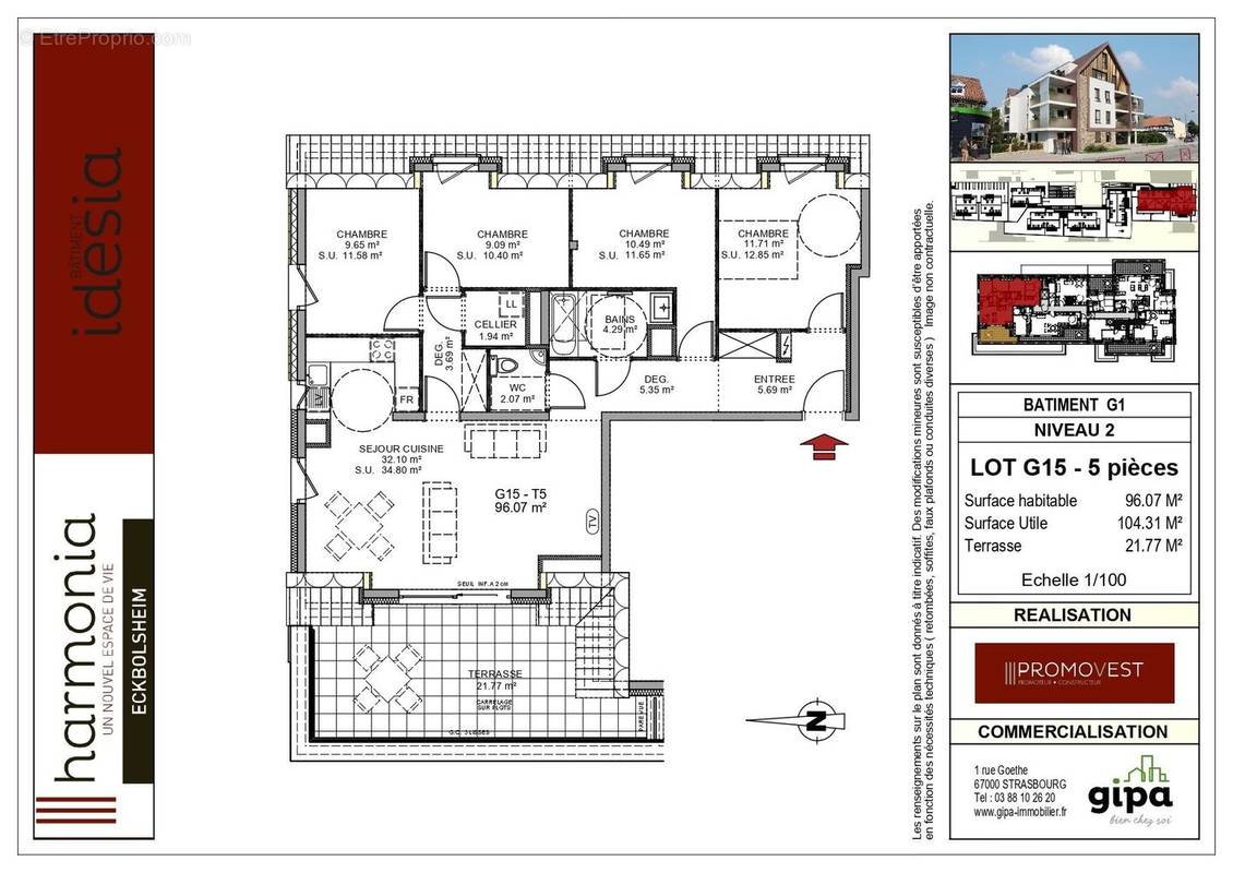 Appartement à ECKBOLSHEIM