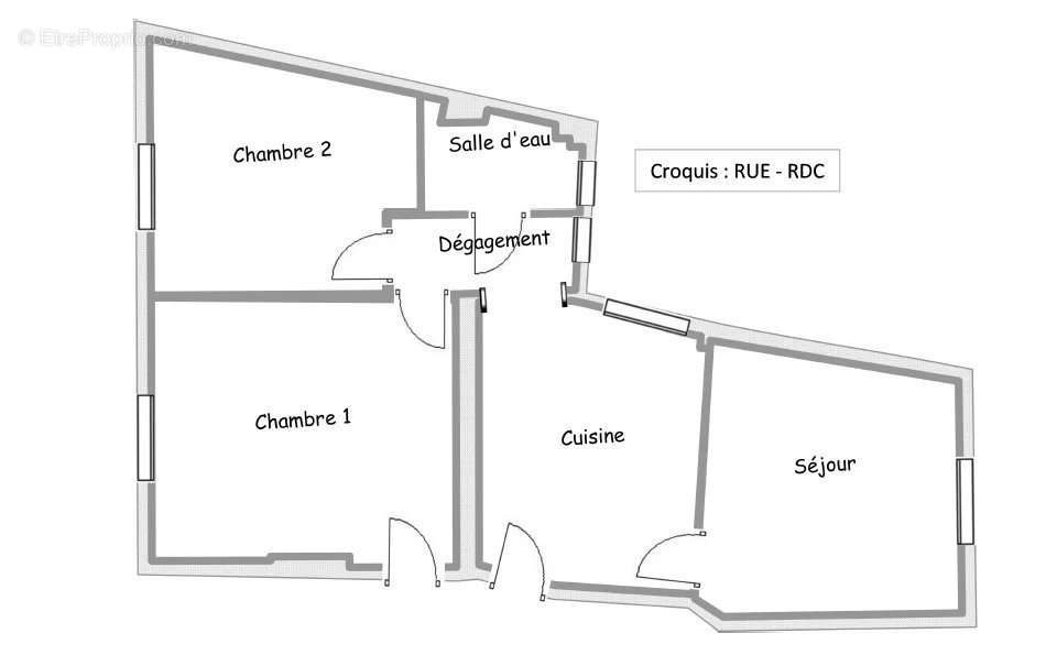 Appartement a louer clichy - 3 pièce(s) - 48 m2 - Surfyn