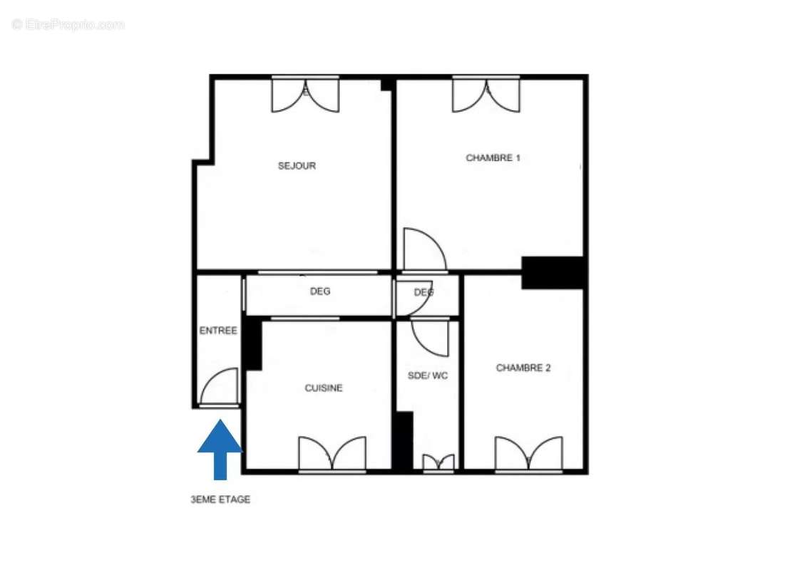 Appartement a louer bois-colombes - 3 pièce(s) - 54 m2 - Surfyn
