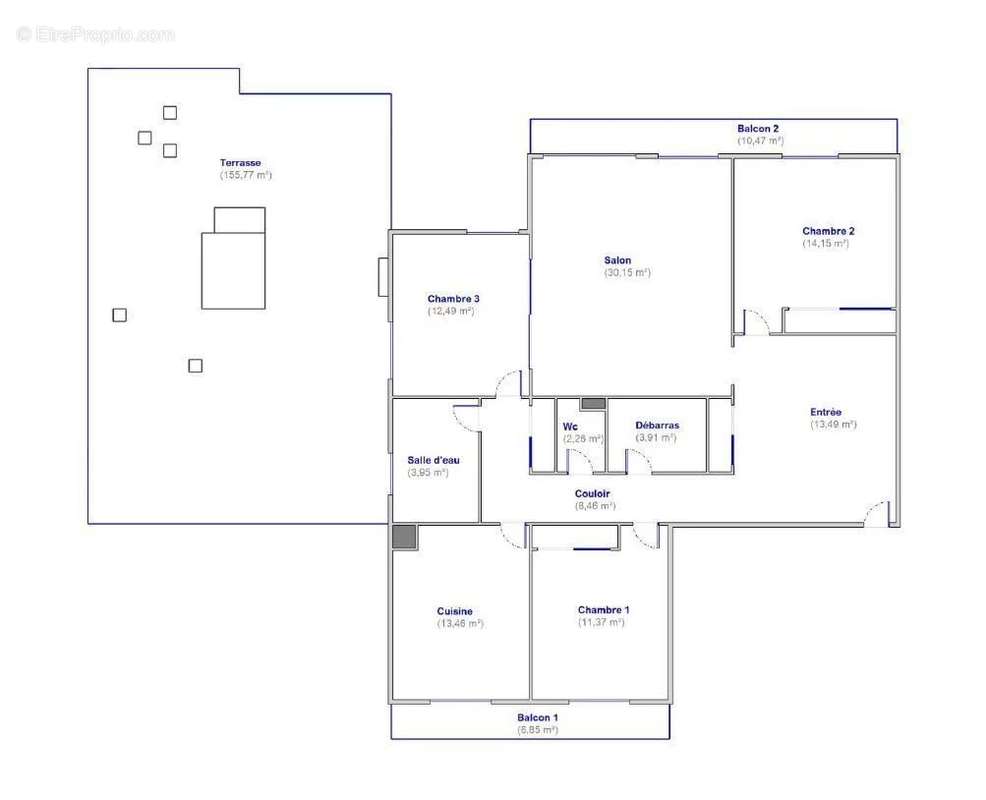 Appartement a louer asnieres-sur-seine - 4 pièce(s) - 114 m2 - Surfyn