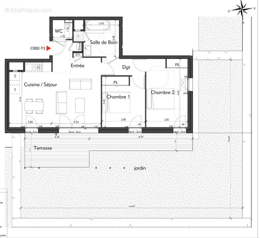 Appartement à TASSIN-LA-DEMI-LUNE