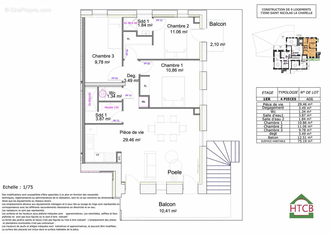 Appartement à SAINT-NICOLAS-LA-CHAPELLE