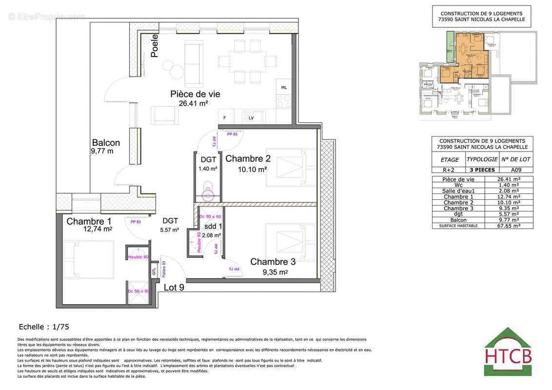 Appartement à SAINT-NICOLAS-LA-CHAPELLE