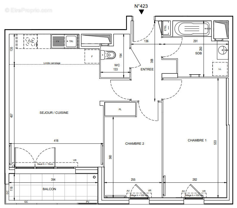 Appartement à ROMAINVILLE