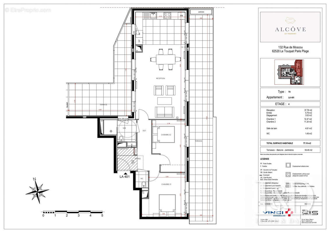 Appartement à LE TOUQUET-PARIS-PLAGE