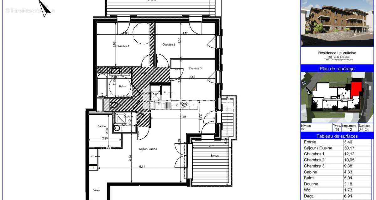 Appartement à CHAMPAGNY-EN-VANOISE