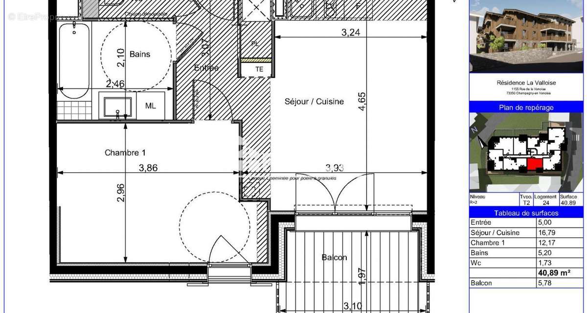 Appartement à CHAMPAGNY-EN-VANOISE