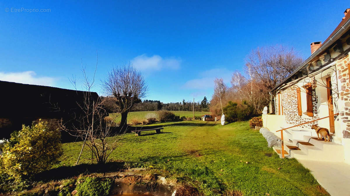 Le jardin - Maison à SAINT-PRIEST-LES-FOUGERES