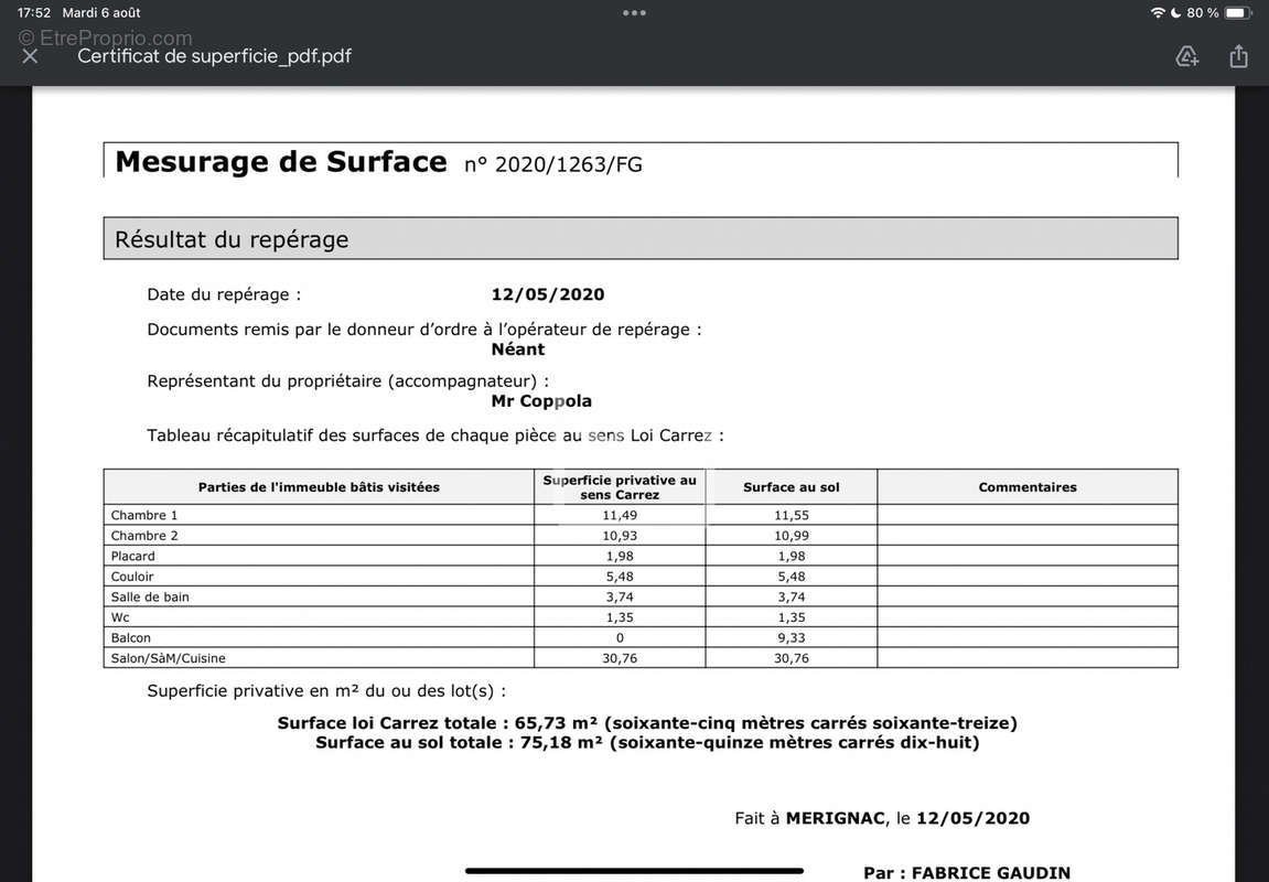 Appartement à MERIGNAC