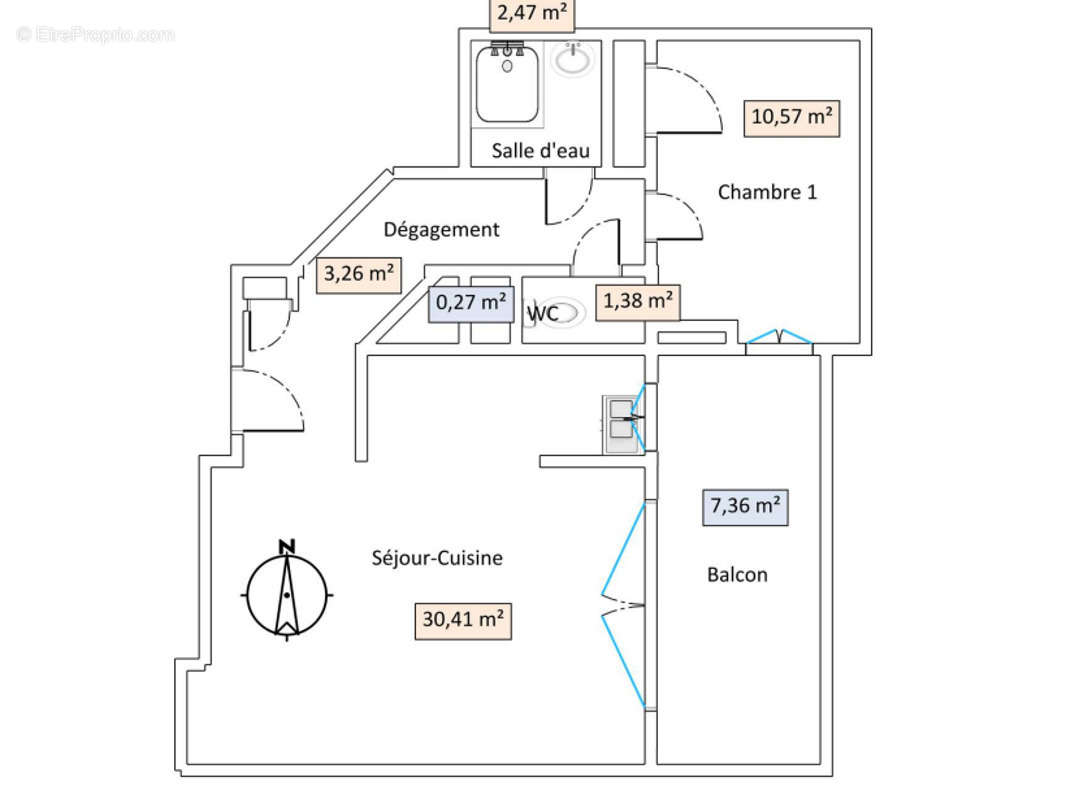 Appartement à LEVALLOIS-PERRET