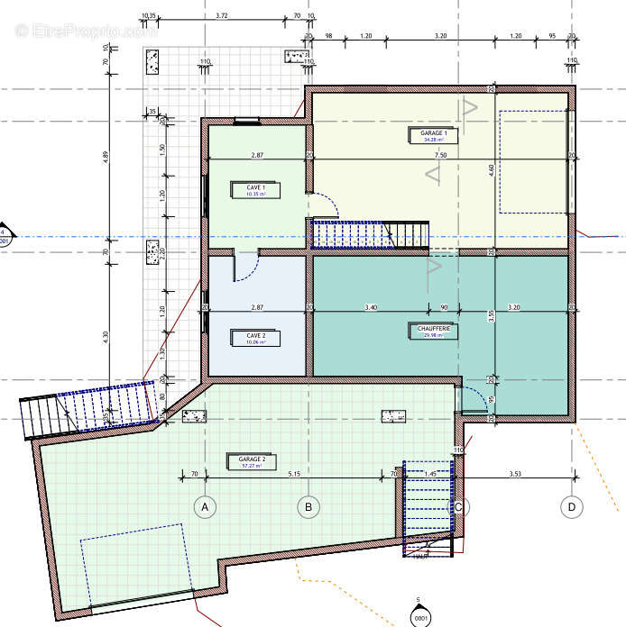 Plan du RDC de la maison  - Maison à FONTENILLES