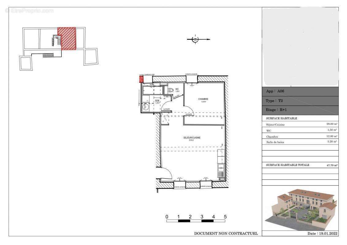 Appartement à VILLETTE-DE-VIENNE