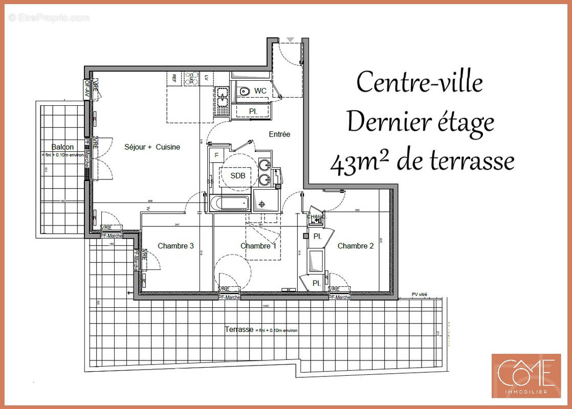 Appartement à VEZIN-LE-COQUET