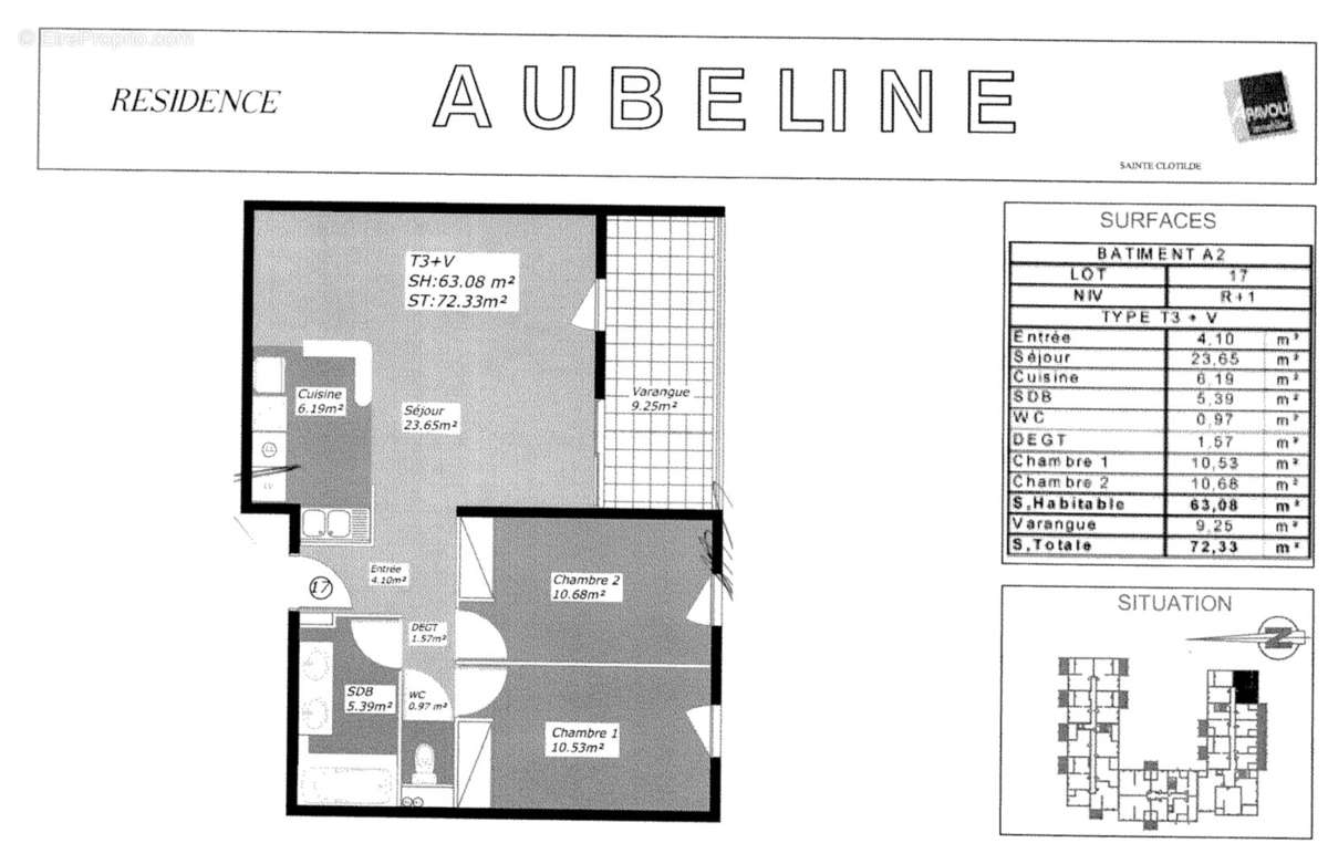 Appartement à SAINT-DENIS