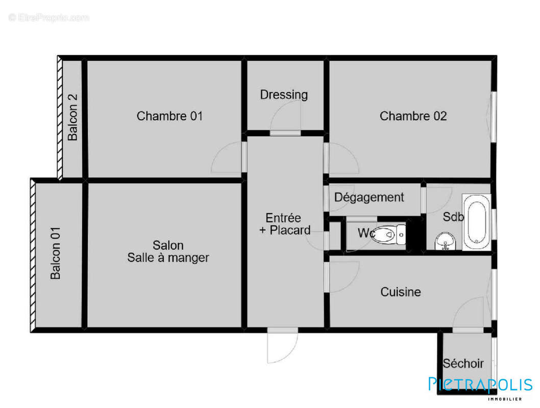 Plan - Appartement à LYON-5E