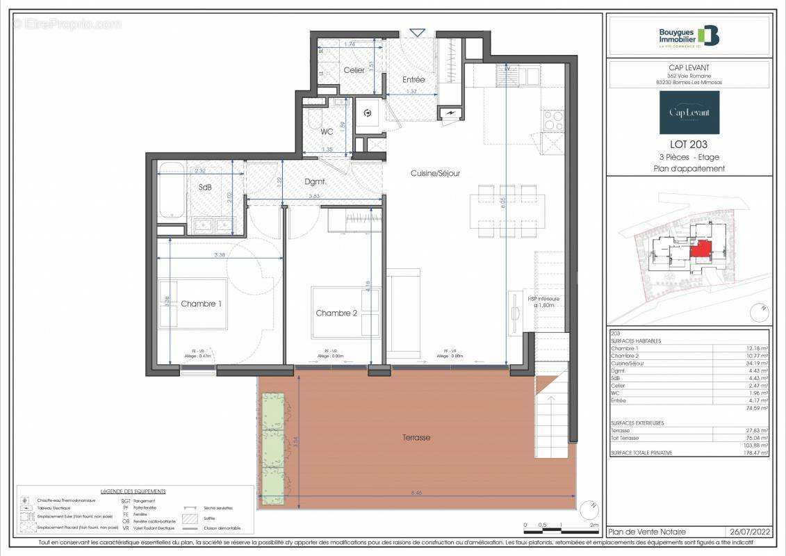 Appartement à BORMES-LES-MIMOSAS