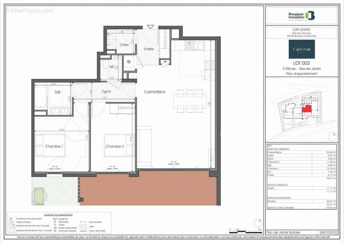 Appartement à BORMES-LES-MIMOSAS