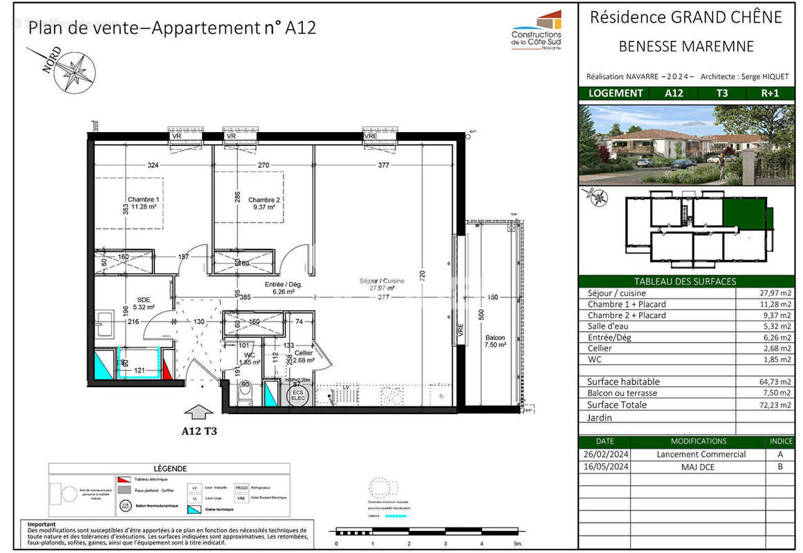 Appartement à BENESSE-MAREMNE