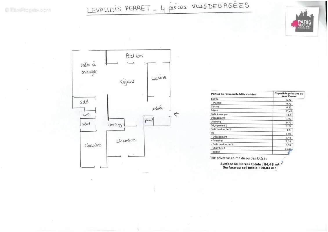 Appartement à LEVALLOIS-PERRET