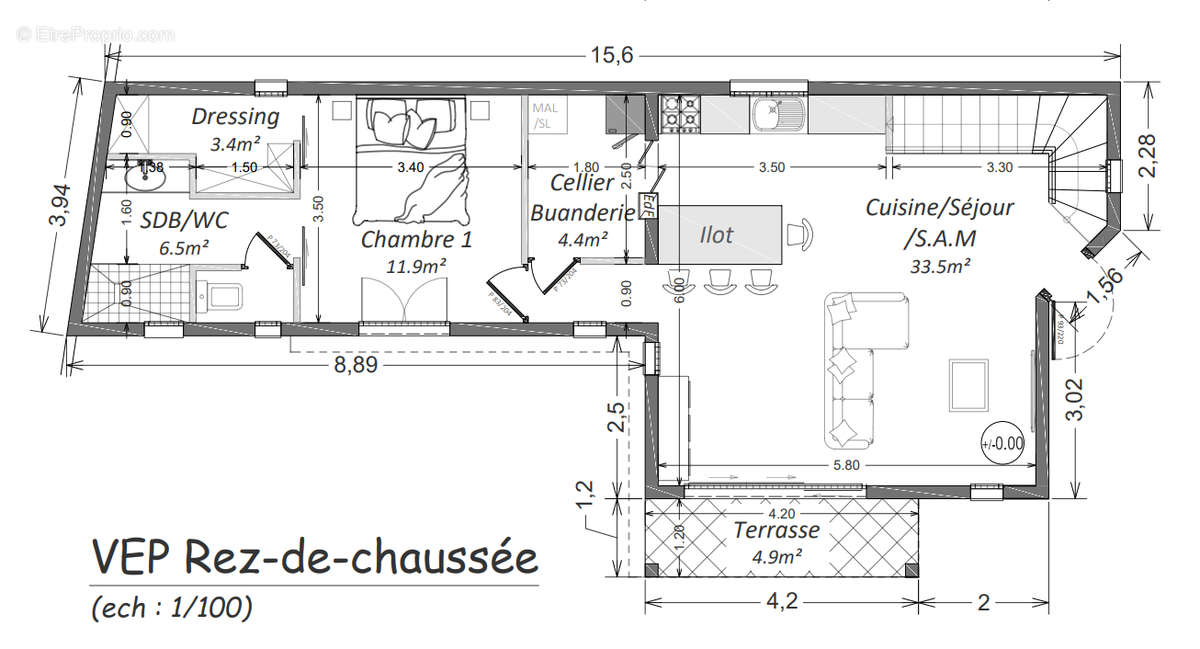 Maison à SAINT-JOSEPH