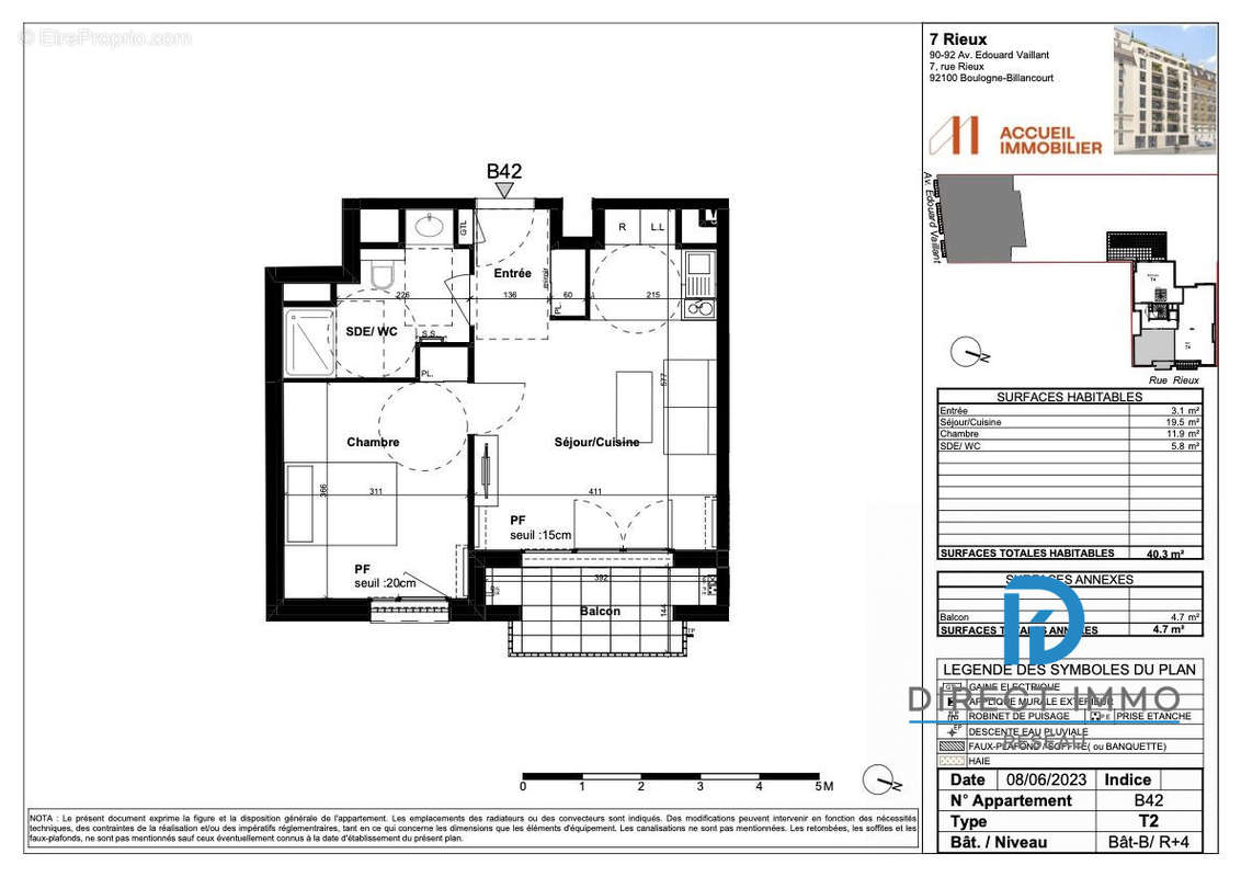 Appartement à BOULOGNE-BILLANCOURT