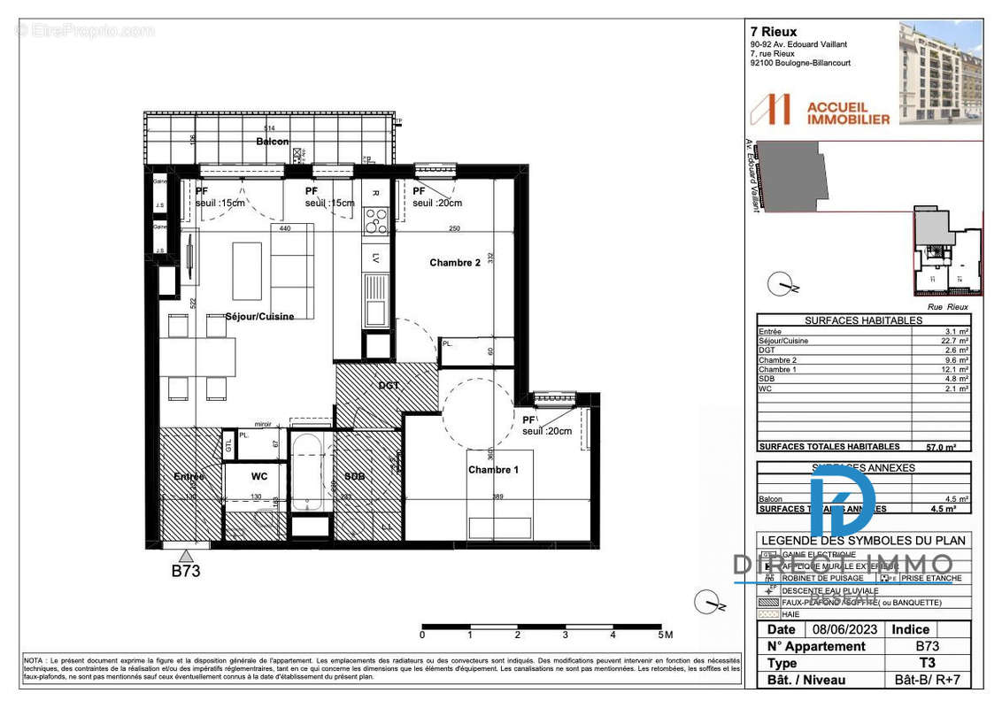 Appartement à BOULOGNE-BILLANCOURT