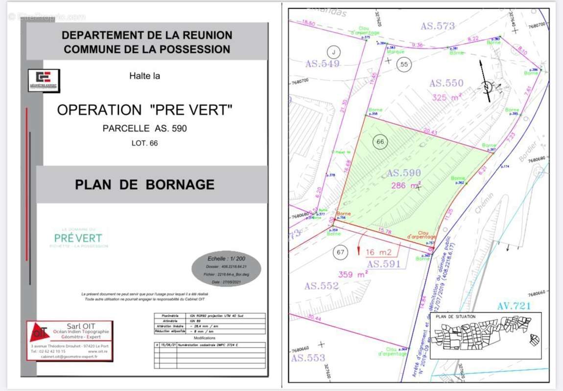 Terrain à LA POSSESSION