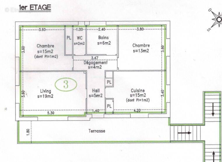 Appartement à SAINT-LAURENT-DU-VAR