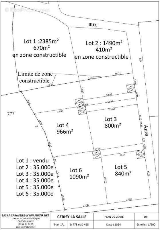 Terrain à CERISY-LA-SALLE