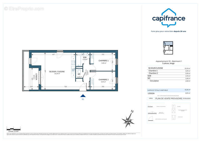 Appartement à BRENTHONNE