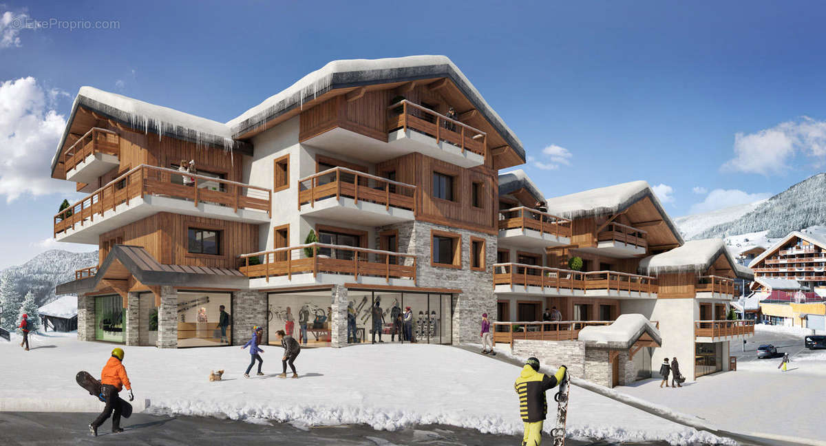 Chalet-style apartment building in the snow - Appartement à HUEZ