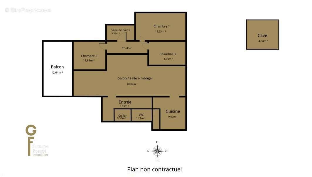 PLAN NON CONTRACTUEL - Appartement à LILLE