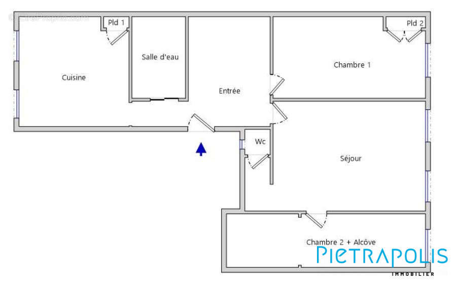 Plan de l&#039;appartement - Appartement à LYON-7E