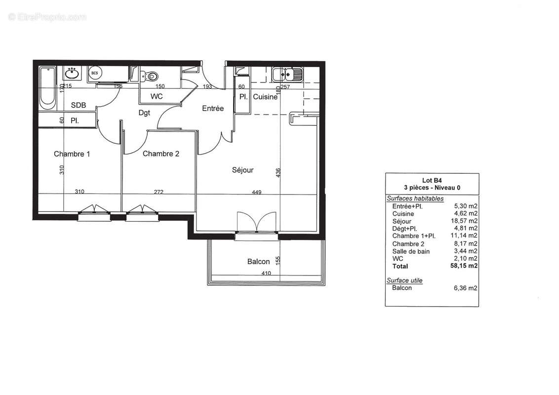 Appartement à PLOUBEZRE