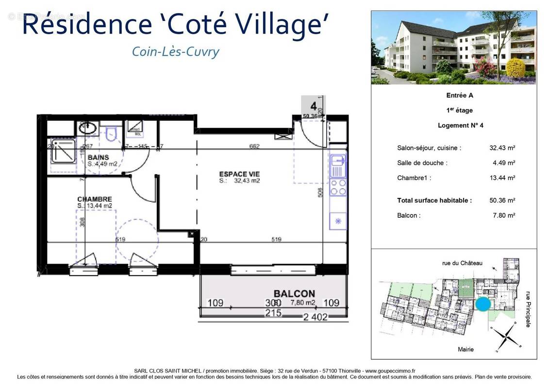 Appartement à COIN-LES-CUVRY