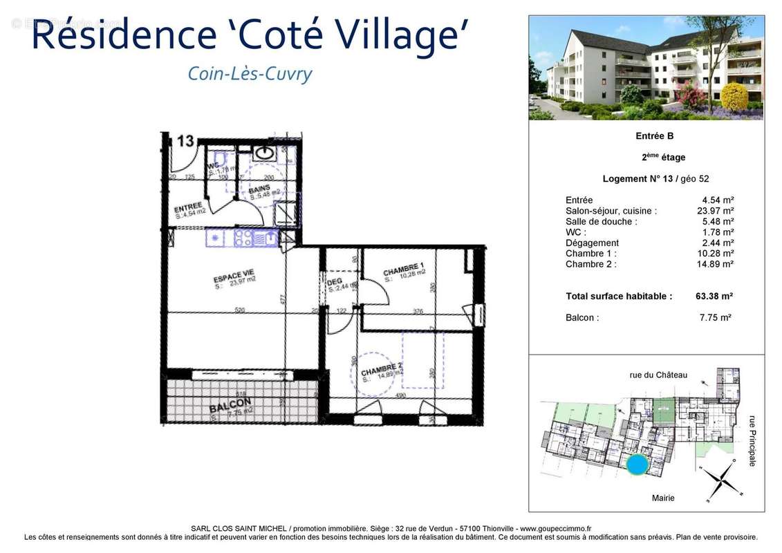 Appartement à COIN-LES-CUVRY