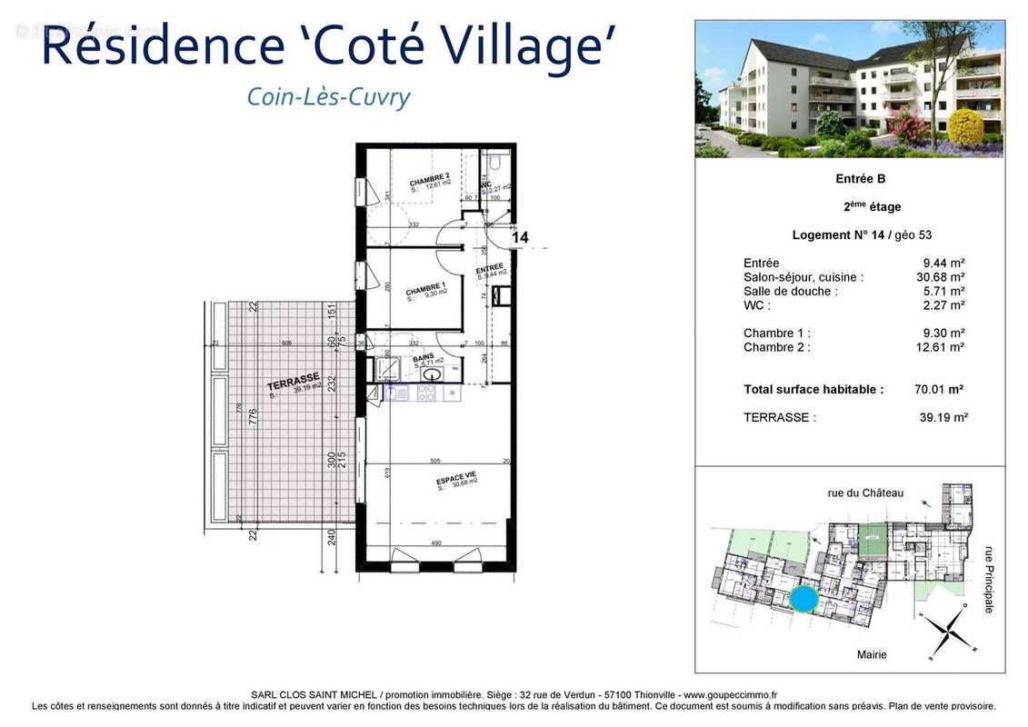 Appartement à COIN-LES-CUVRY