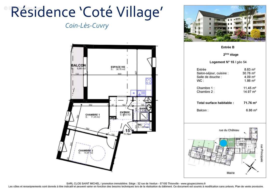 Appartement à COIN-LES-CUVRY