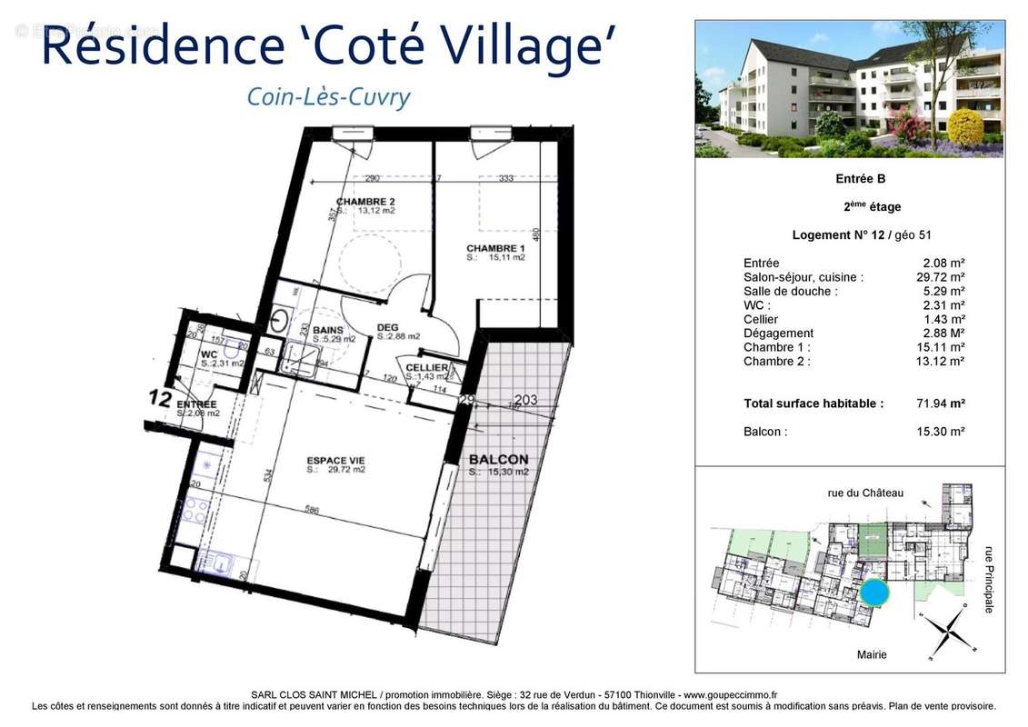 Appartement à COIN-LES-CUVRY