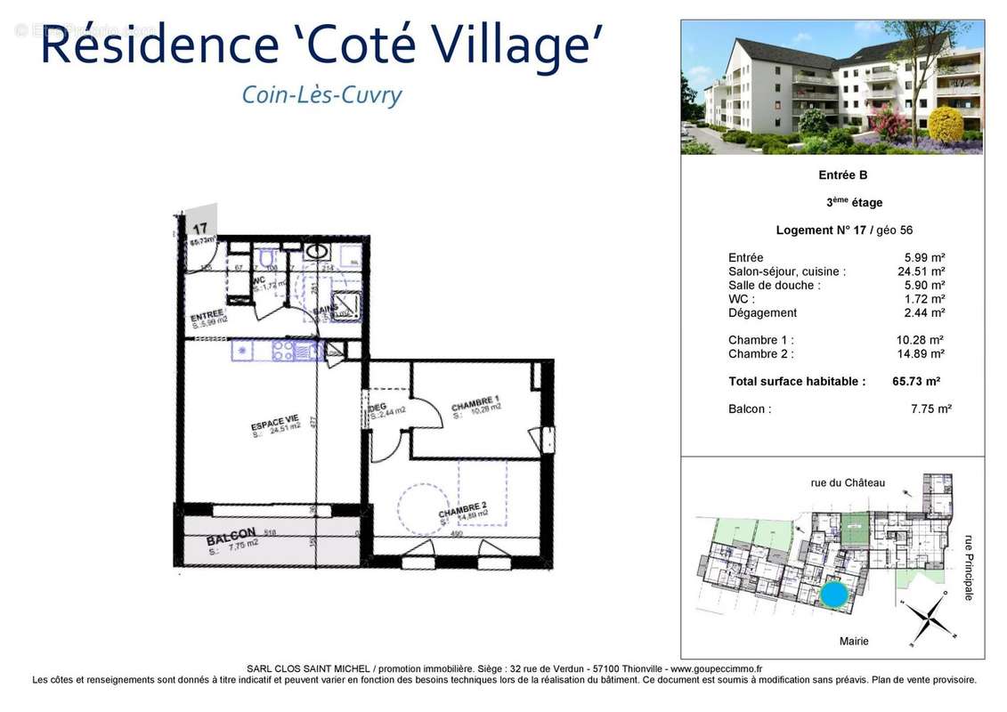 Appartement à COIN-LES-CUVRY