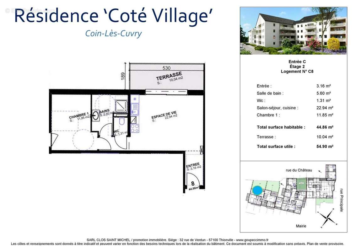 Appartement à COIN-LES-CUVRY