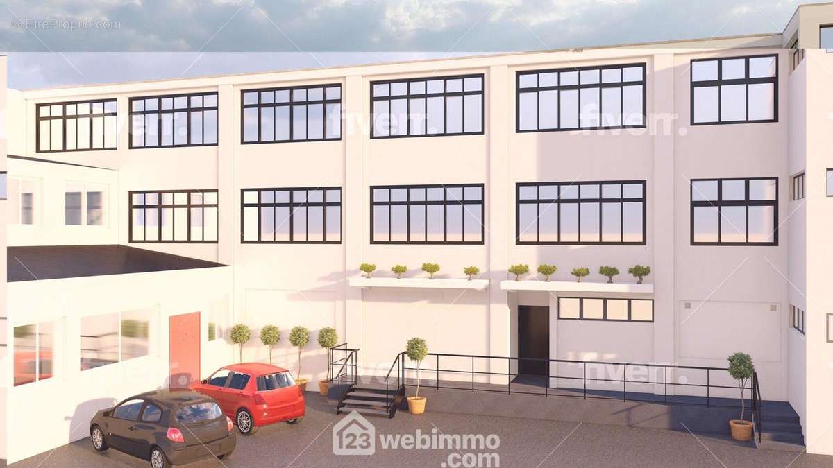 Proposition d&#039;aménagement 3D cour commune. - Appartement à POITIERS