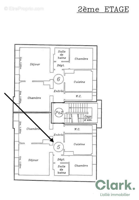 Esquisse de l&#039;appartement - Appartement à STRASBOURG