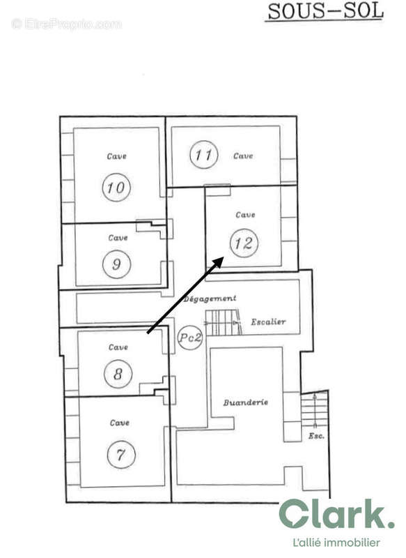 Esquisse de la cave - Appartement à STRASBOURG