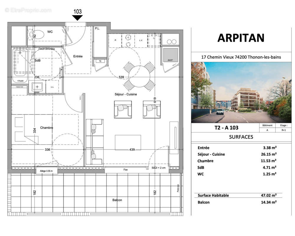 Appartement à THONON-LES-BAINS