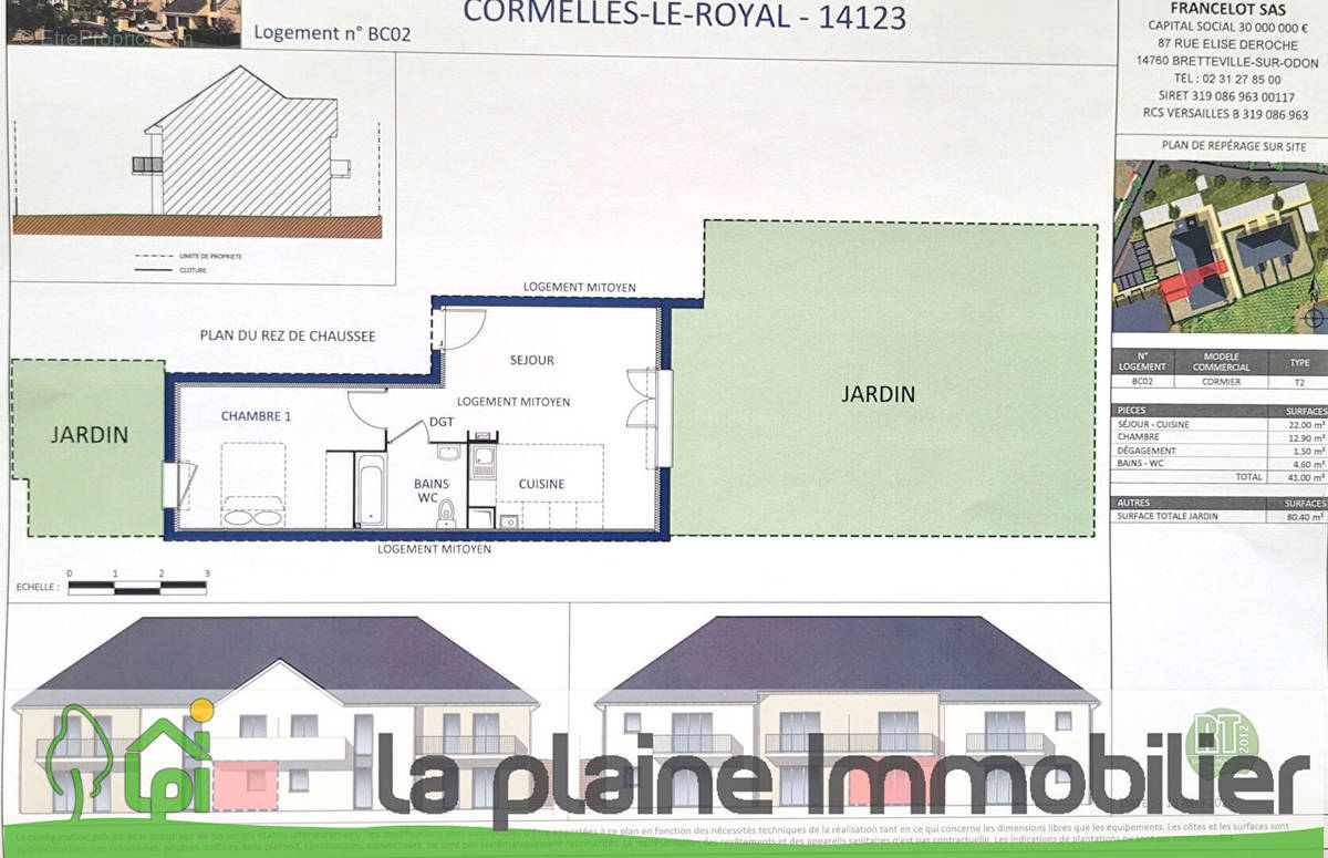 Appartement à CORMELLES-LE-ROYAL