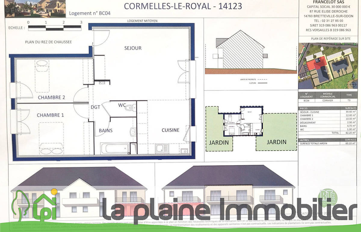 Appartement à CORMELLES-LE-ROYAL